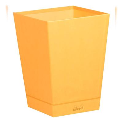 Rhodiarama Papierkorb aus Kunstleder, 27x27x32cm - Orange 118820C