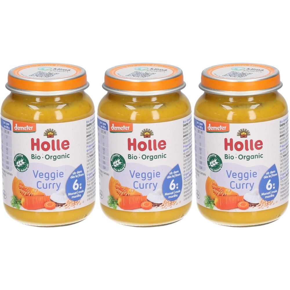 Holle Bio-Gemüsecurry x3 3x190 g Set