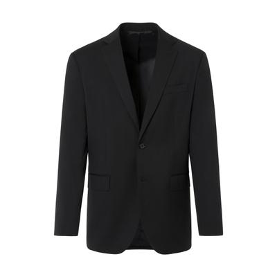 Anzugsakko THOMAS GOODWIN "7834-3379", Herren, Gr. 60, schwarz, 100% Wolle, unifarben, figurbetont, mit Knöpfen, Sakkos, im Modern-Fit, 7834-8-3379