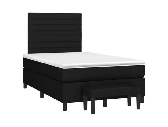 Makastle Boxspringbett mit Matratze Schwarz 120x190 cm Höhenverstellbares Kopfteil