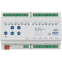 MDT, Aktor, AKU-1616.03 Universalaktor 16fach 8TE REG 16A 230VAC 100ÂμF 15EVG (Schaltaktor)