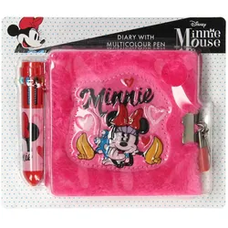 Heft + Block, Tagebuch mit mehrfarbigem Stift Minnie Mouse (A6)