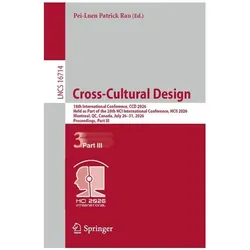 Cross-Cultural Design, Fachbücher von Pei-Luen Patrick Rau
