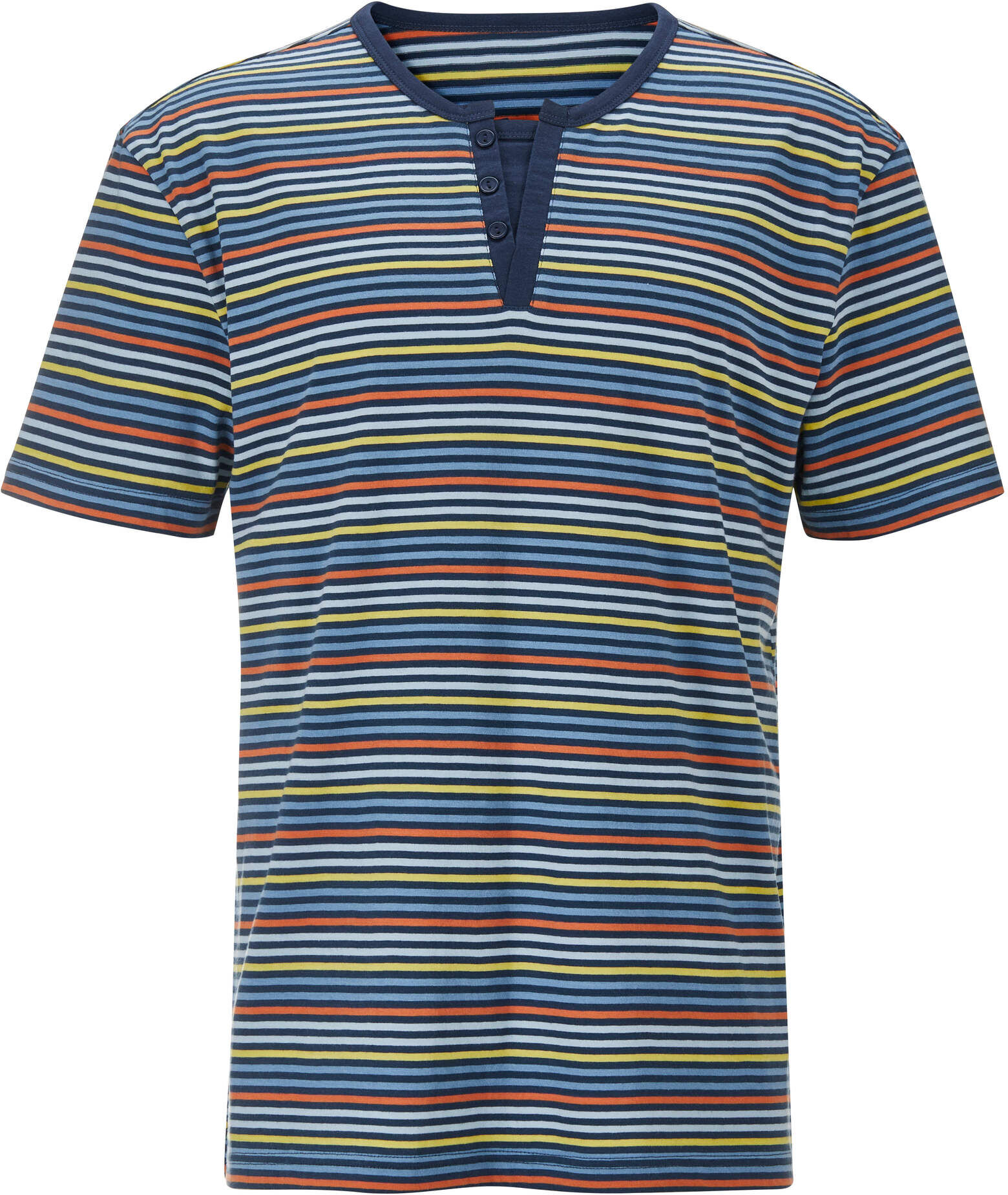 Shorty WITT "Shorty Shorty", Herren, Gr. 44, bunt (dunkelblau, mittelblau, gestreift), Rundhals, Homewear-Sets Shorty