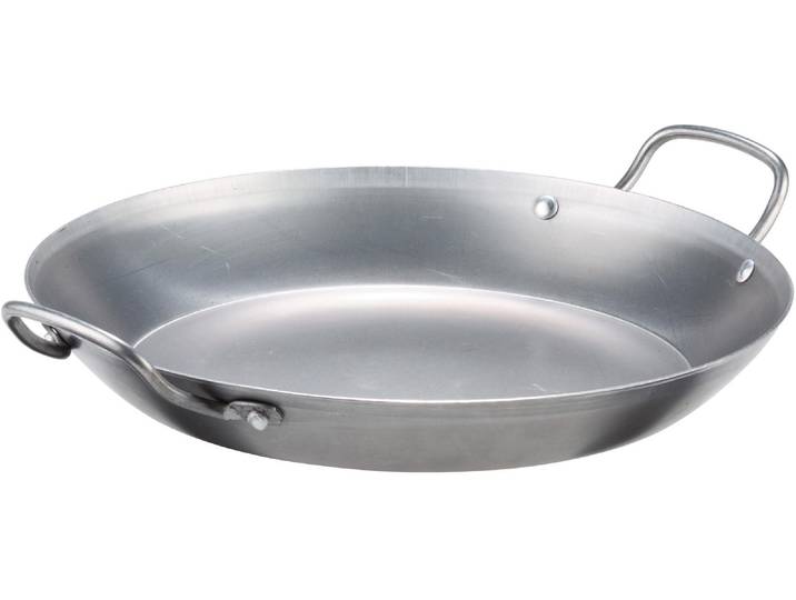Paellapfanne GSW Lyoner , silber (silberfarben), Ø:40cm, Pfannen, Paellapfanne, Induktion