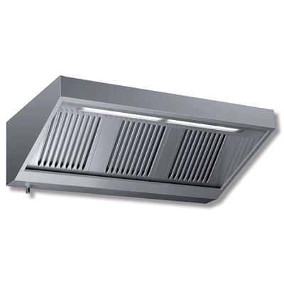 Wandhaube ohne Motor Edelstahl Beleuchtung 1400x700x450mm Filtertyp B