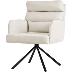 ESSZIMMERSTUHL drehbar Beige Stoffbezug