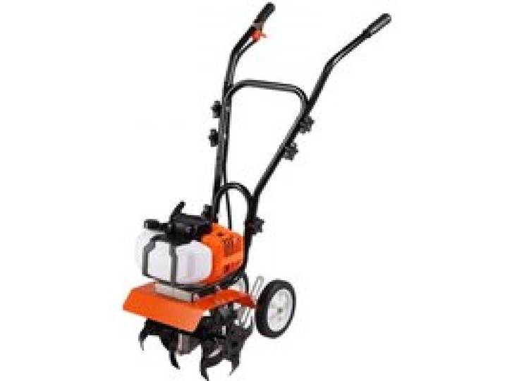 VEVOR Motobineuse Thermique à Moteur Essence 43 CC à 2 Temps avec 4 Dents Avant Réglables en Acier Grandes Roues Installation Facile Cultivateur de Sol pour Potager Jardinière Travail du Sol Champs