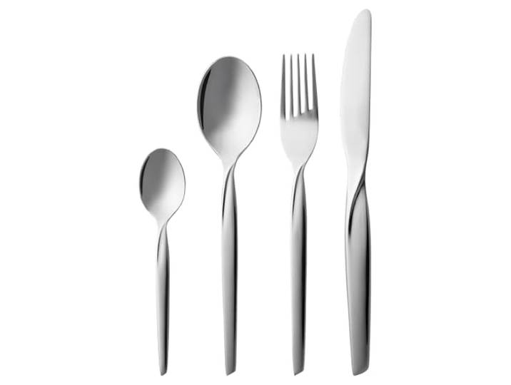 Gense Twist Besteck Set 4 Personen, 16 Teiliges Besteckset, Essbesteck Set aus Glänzendem Stahl, Spülmaschinenfest, Skandinavisches Design