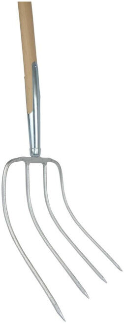 SHW Fourche à fumier 4 dents avec manche Serre-joint à rail ; SHW Schmiedetechnik (54632)