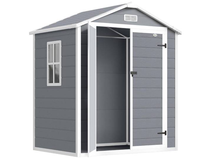 Outsunny Gerätehaus mit Pultdach 183 x 134 cm Gartenhaus mit Fenster für Garten
