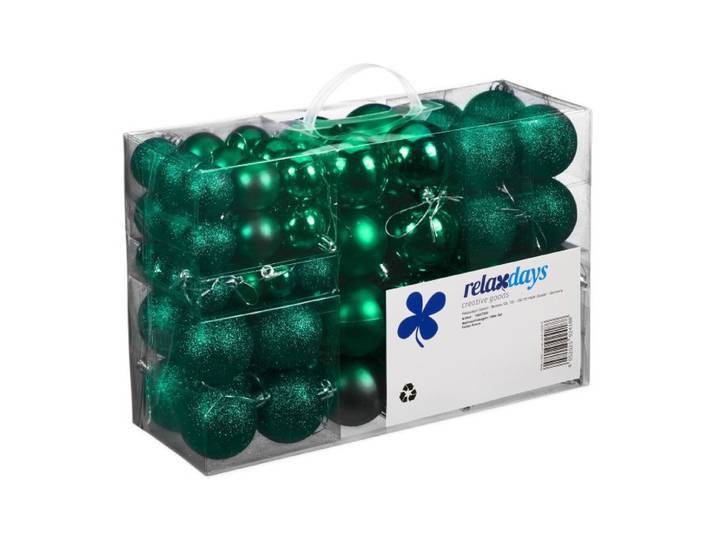 Relaxdays Lot de 100 boules de Noël