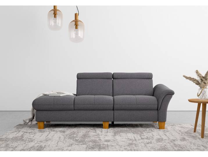 Recamiere, 100% Polyester, Braun, 206×93 cm, Mit TV-Funktion & Bettkasten, Klassisch, Home-affaire