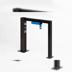 E-Bike-Ständer/Ladestation für E-Fahrräder, aus Stahl, feuerverzinkt + schwarz pulverbeschichtet, L 80 x H 80 cm, 2 x 230 V Anschluss, mit Ladebox