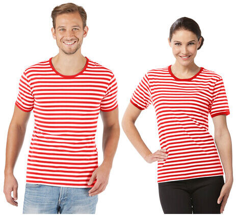 Kurzärmeliges Ringelshirt "Red Stripes" unisex