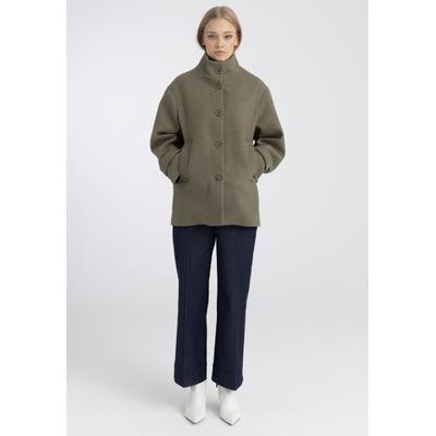 Kurzjacke FELIX HARDY "Kurzjacke", Damen, Gr. L, grün (khaki), 100% Polyester, Jacken Kurzjacke