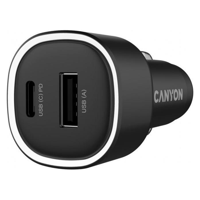 Canyon Car accessories car charger OnDrive 48 PD 48W USB-A+USB-C Black (CNE-CCABR3AC)