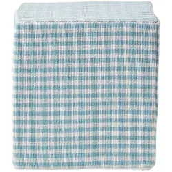 SITZWÜRFEL Vichy-Karo blau, Hocker kariert 36/36/38 cm