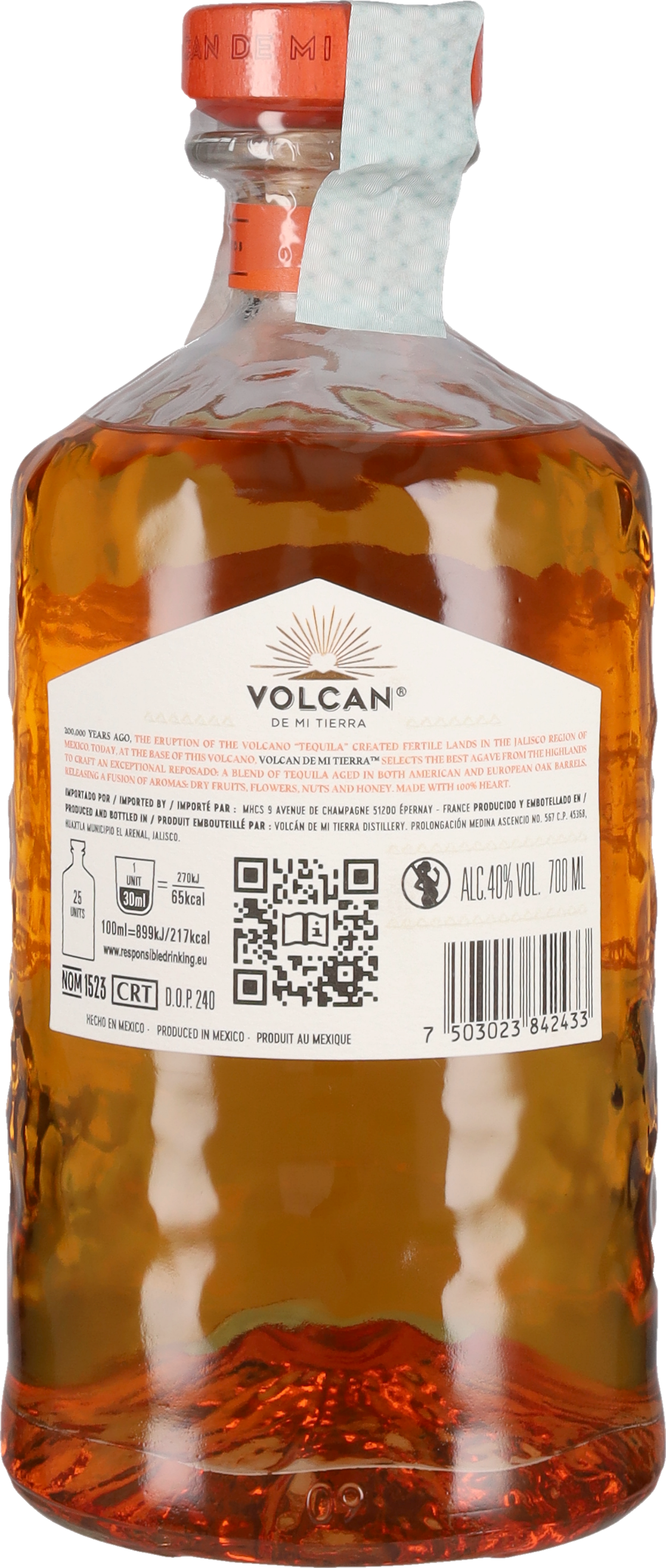 Volcàn De Mi Tierra Tequila Reposado Volcan De Mi Tierra 70cl