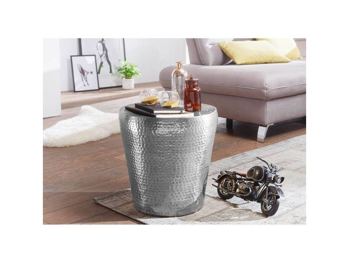 Beistelltisch Pierron Ø 41cm Silber/Silber