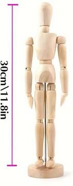 Inspired Living Wooden Artist Mannequin For Drawing Posable Wooden Mannequin Decor Model 30cm Wooden Man