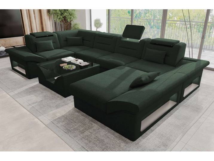 Wohnlandschaft Enzo U Form Stoffsofa