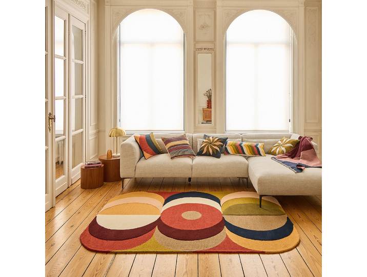 HABITAT - Tapis tufté et bouclette en laine - 160 x 230 cm - Rosé - Design by Floriane Jacques - Clarisse