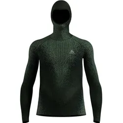 Odlo, Herren, Funktionsshirt, Thermounterwäsche BL TOP Gesichtsmaske PERFORMANCE WARM BLACKCOMB (XL), Grün, Grau