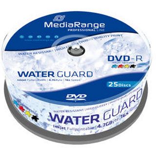 MediaRange DVD-R DVD 4,7GB 25pcs Cake 16x Waterguard Print