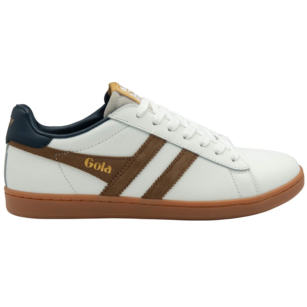 Gola Equipe II Leather Sneaker Men white/tobacco/navy (WF) 45 CMB388-WF-45-whitetobacconavy