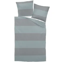 Casea Melange-Flanell-Bettwäsche 135 x 200 cm Flanell Storm