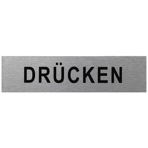 ProPlus Hinweisschild SF972085, Aluminium, 16 x 4 cm, Drücken