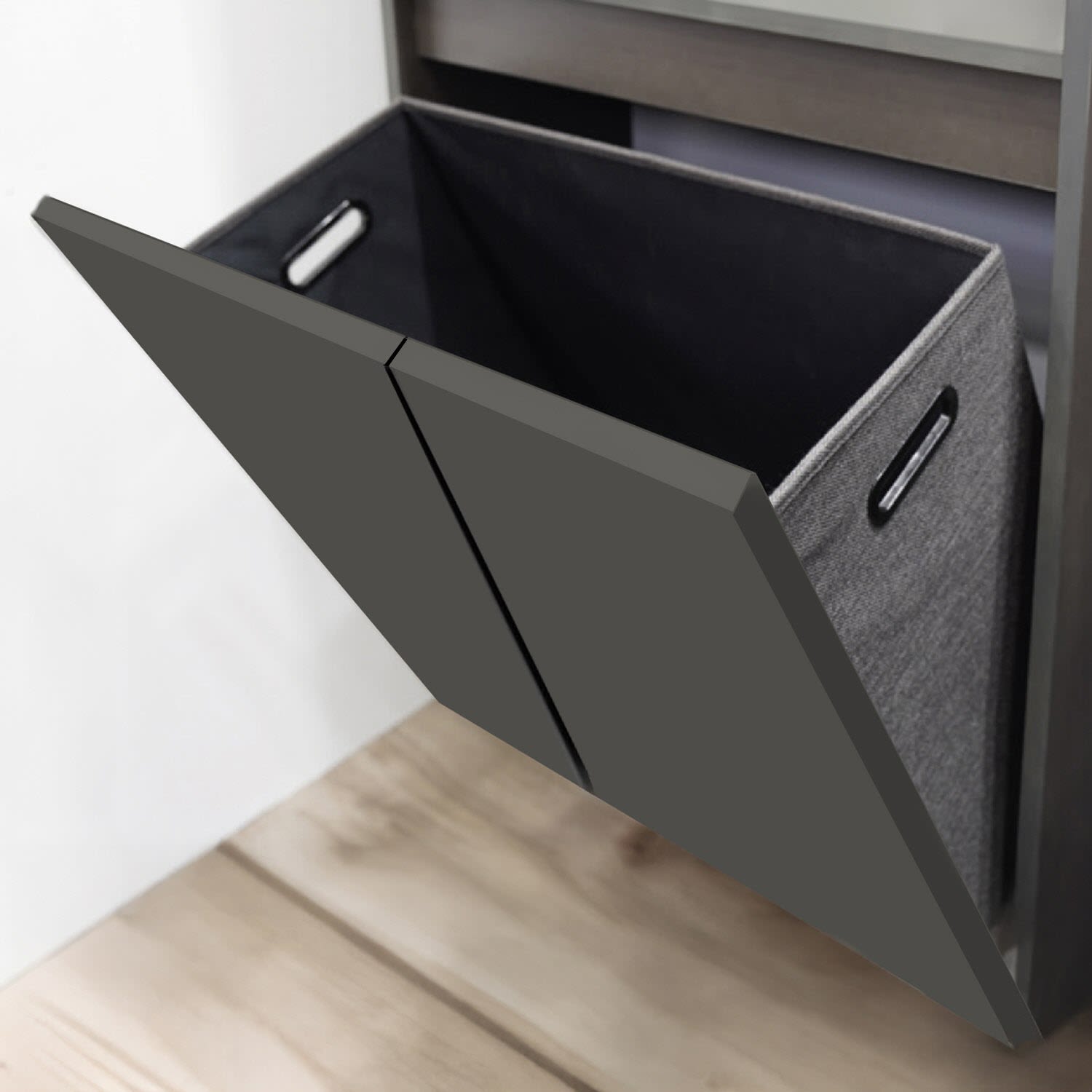 Puris Vora Highboard 60 cm mit Wäschekippe und Metallschubkasten