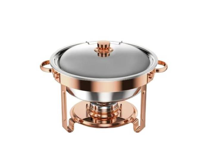 Runde Chafing Dishes for Elegante Chafing Dishes Speisenwärmer Chafing Dish-Buffet-Set aus Edelstahl for jede Party und jedes Restaurant