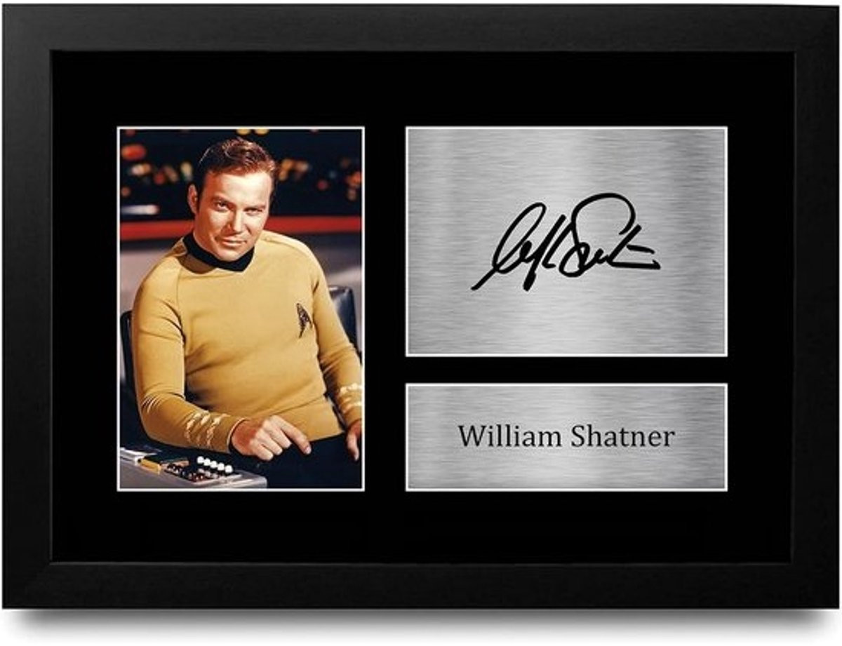 Ingelijste A4 Fanfoto Reproductie met Handtekening Sciencefiction TV Serie