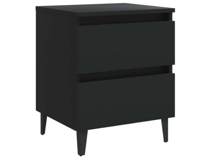Makastle Nachttisch Schwarz 40x35x50 cm Holzwerkstoff