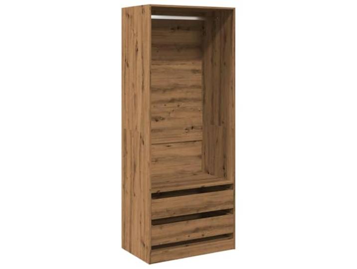 Schrank Eiche Artisan 80x50x200 cm Material Holzwerkstoffe mit 2 Schubladen 1 Fach, 2 Schubladen, Feuchtigkeitsbeständigkeit, stabile Konstruktion, Wandmontage, kompaktes Design