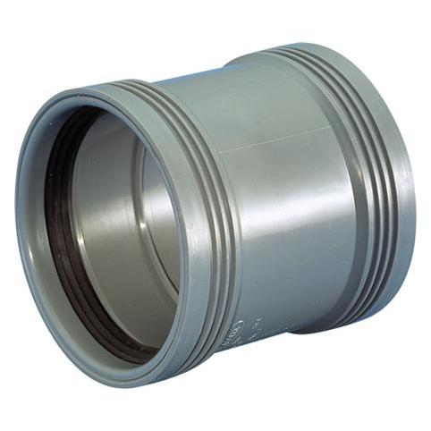 Wavin WAFIX dobbeltmuffe 110mm - lysgrå PP (NOR-1450240)