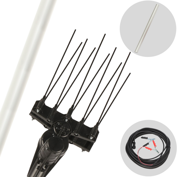 AgriEuro Premium Peigne vibreur électrique GULLIVER 210/310 cm avec câble type automobile inclus  Perche fixe + rallonge