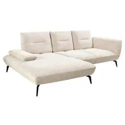 Ecksofa Payton Cord Weiß / Cream
