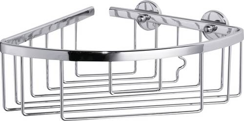 Tesa 40200-00000-00 ALUXX Eckduschkorb Klebstoff Chrom (glänzend)