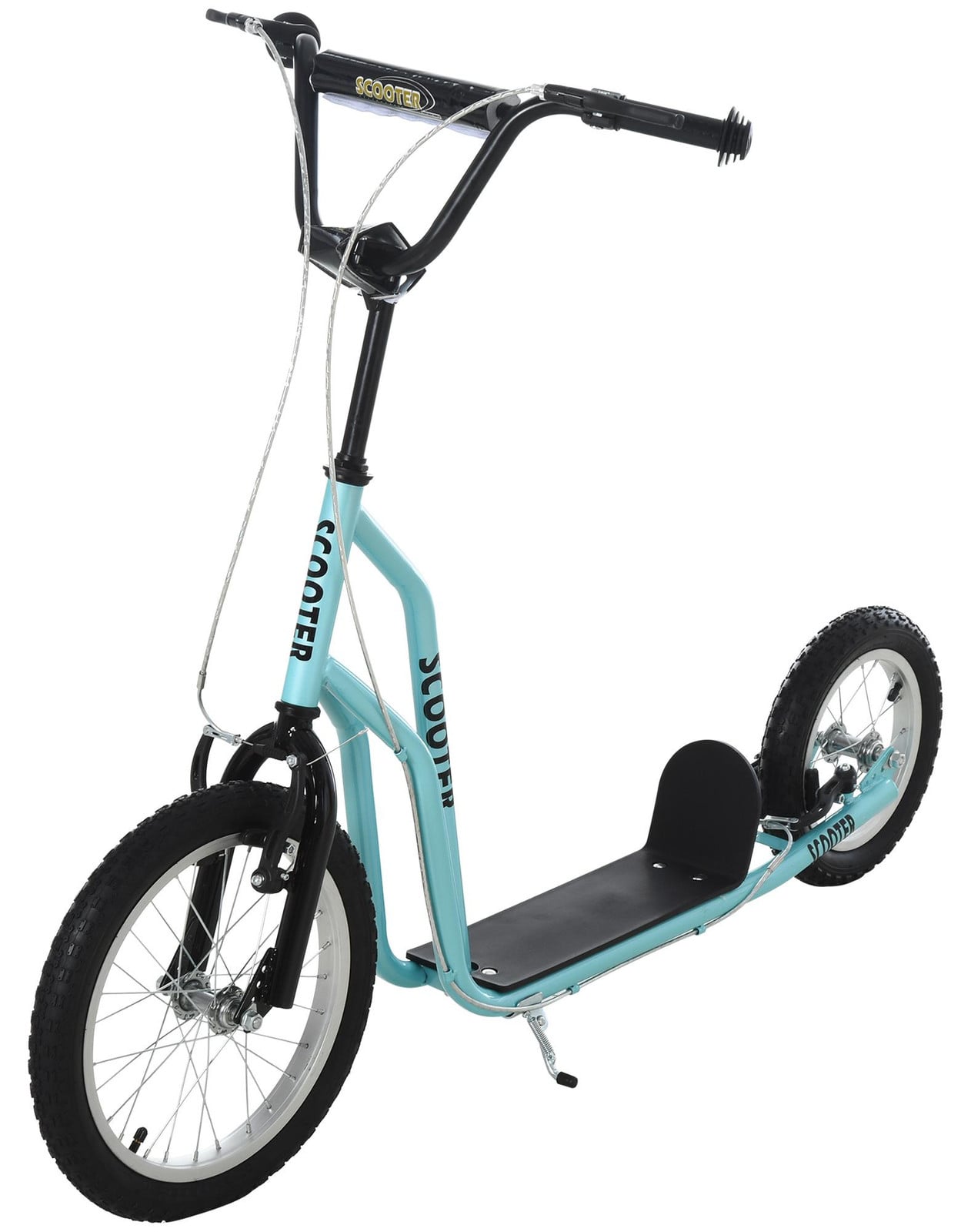 HOMCOM kinderloopfiets met luchtbanden, verstelbaar, blauw