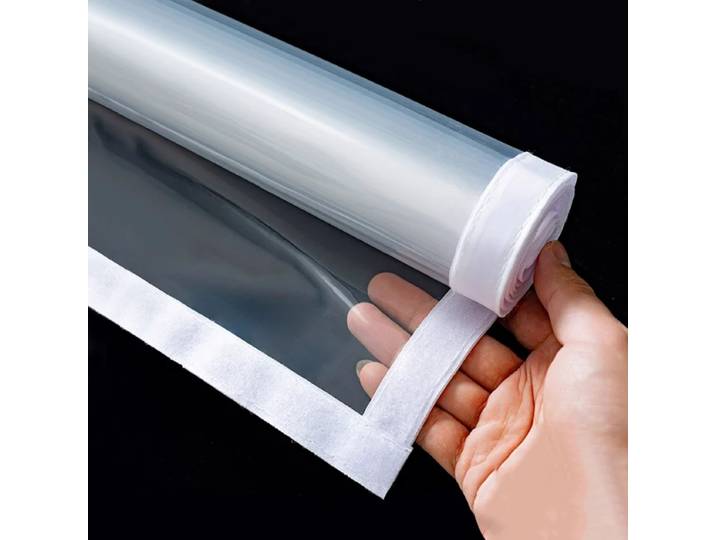 Rideaux chauds d'hiver, fenêtres scellées isolées coupe-vent, plastique épais transparent, résistant au froid et isolé, fenêtres d'écran