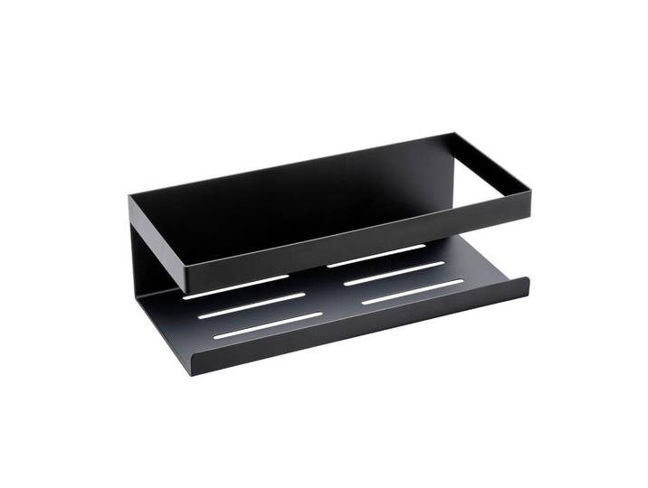 Schöner Wohnen Duschablage, Schwarz, Metall, eckig, 25x8x11.5 cm, Badaccessoires