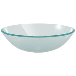 vidaXL Waschbecken Hartglas 42 cm Mattiert