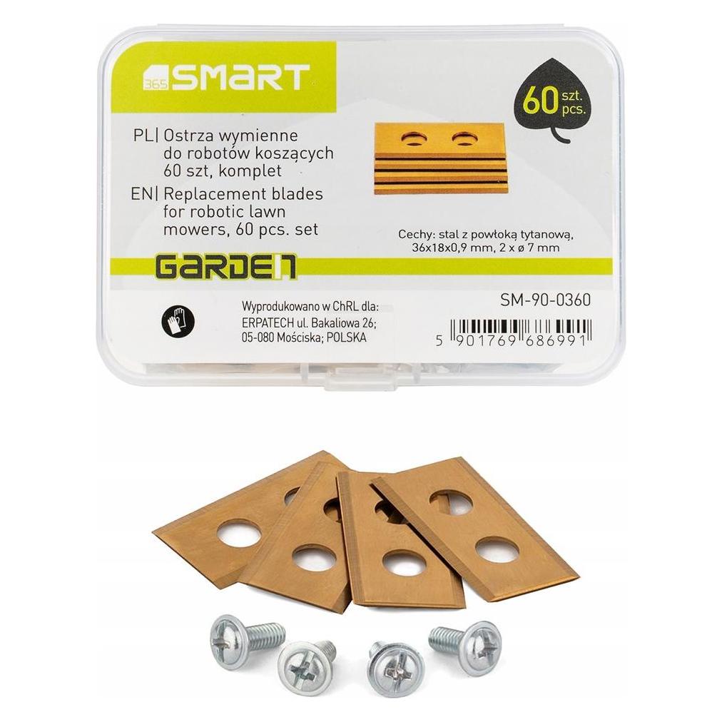 smart blade set (60 pcs.) for lawn robots (Mähroboter) (90-0360)