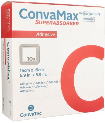 Convamax Superabsorber adhäsiv 15x15 cm