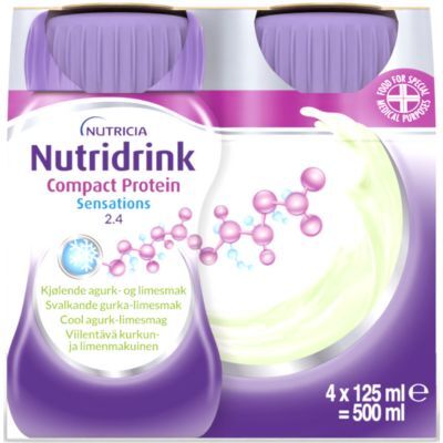 Nutridrink Compact Protein Sensations Cool Agurk-Lime 4 x 125 ml