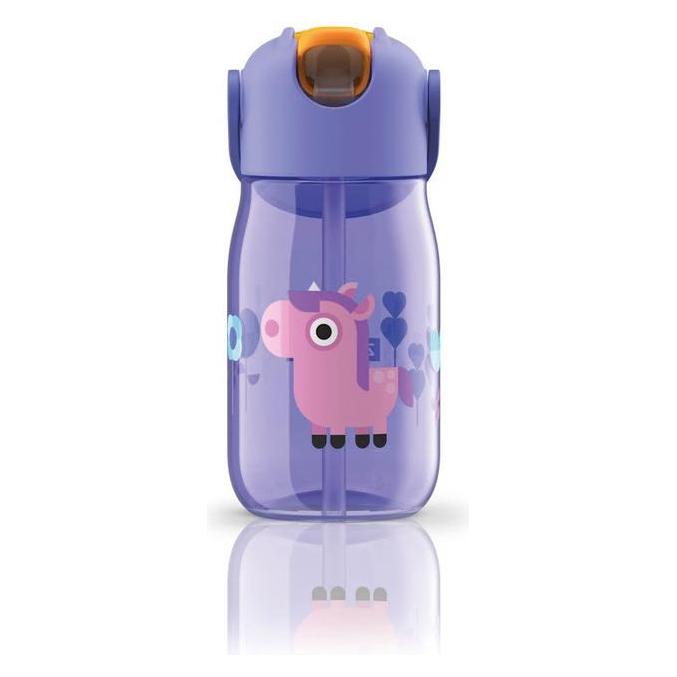 ZOKU Kindertrinkflasche Flip Straw Purple (35897026)