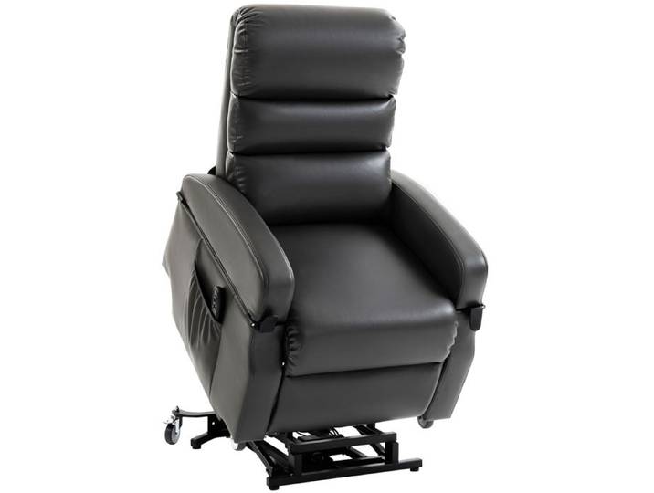 YWJ Fauteuil TV Releveur Électrique Gris Foncé Télécommande Repose-Pieds Inclinaison Confort Senior